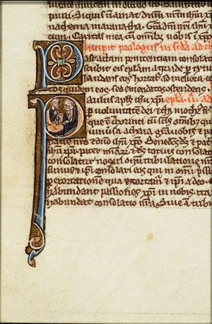 St. Paul and St. Timothy writing their epistle