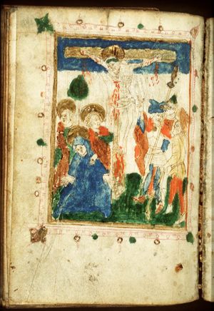 The Crucifixion, with Mary, St. John, St. Mary Magdalene, the confessing centurion and soldiers