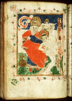 The Trinity: God the Father holding the body of Christ (Not Gottes)