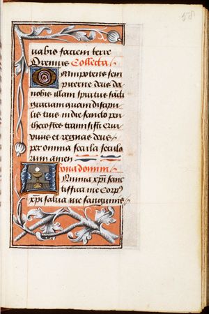 A chalice bearing the Host