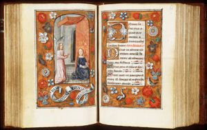 The Annunciation: Gabriel announces Christ's birth to Mary