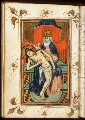 The Trinity: God the Father holding the body of Christ (Not Gottes)