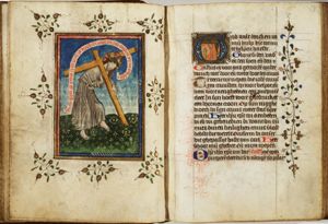 The carrying of the cross: Christ bears the cross