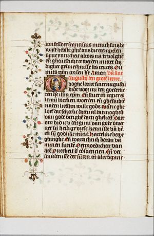 St. Augustine, Bishop of Hippo, holding a heart