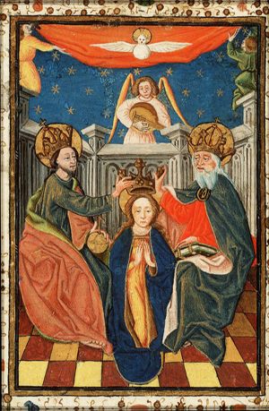 The coronation of Mary by God the Father and Christ