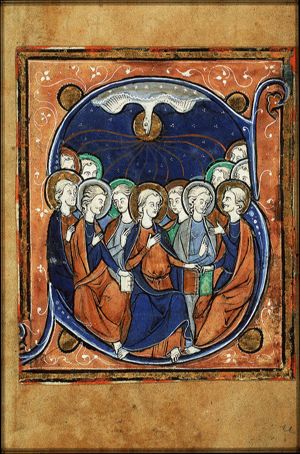 Pentecost: the Holy Spirit descends upon the apostles