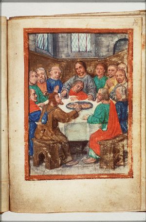 The Last Supper: Christ and the apostles at table