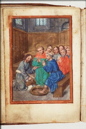 Christ washing the feet of the apostles