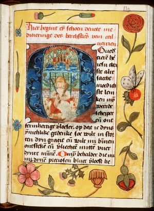 The Christ-child holding Instruments of the Passion: scourge and reed