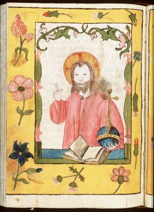 Salvator Mundi: Christ holding an orb