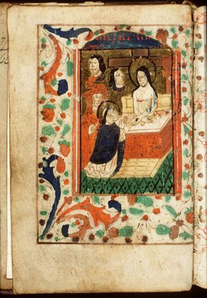 The mass of St. Gregory the Great: Christ appears on the altar