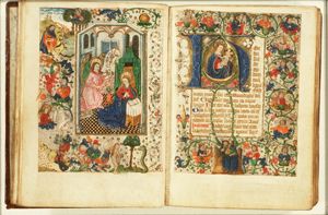 The Annunciation: Gabriel announces Christ's birth to Mary