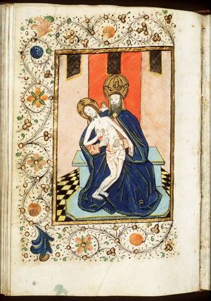 The Trinity: God the Father holding the body of Christ (Not Gottes)