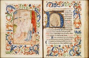 The Annunciation: Gabriel announces Christ's birth to Mary