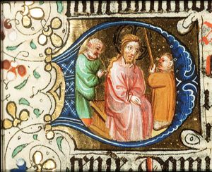 The tortures of Christ: Christ is mocked by Jews