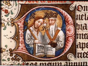 The Trinity: God the Father, Christ and the Holy Spirit as a dove