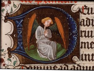 An angel in adoration