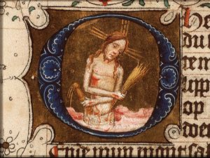 Man of Sorrows: Christ holding the Instruments of the Passion