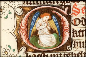 An angel in adoration