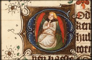 An angel in adoration