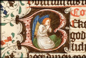 An angel in adoration