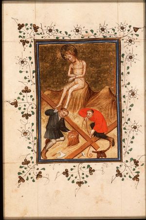 Christ sitting on the cold stone