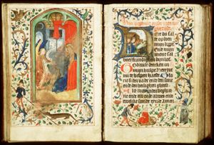 The Annunciation: Gabriel announces Christ's birth to Mary
