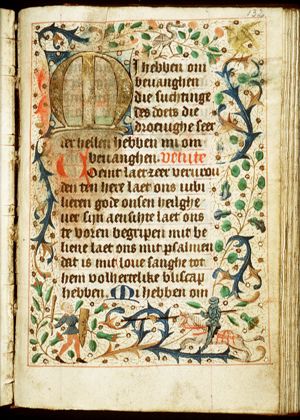 Two souls in Purgatory (barely visible, initial damaged)