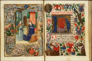 The Annunciation: Gabriel announces Christ's birth to Mary