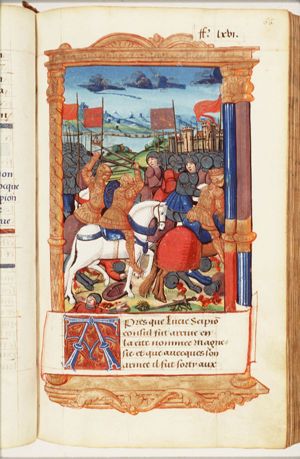 Battle between Lucius Scipio and Antiochus III, king of Syria