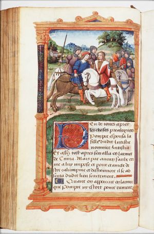 The death of Cinna: one of the centurions who pursued him stabs him with his sword
