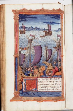 Romans pushed overboard by the pirates