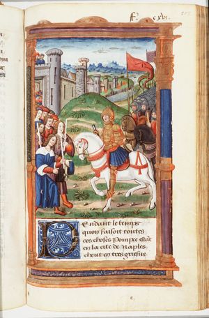 After recovering from a dangerous illness from which he suffered while in Naples, the whole of Italy, starting with the Neapolitans, offer sacrifices of thanksgiving; the triumphant reception he receives from all citizens make Pompey overconfident in his quarrel with Caesar and thereby hasten the advent of war
