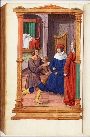 Cicero with Terentia, receiving the message of the death of his daughter Tullia