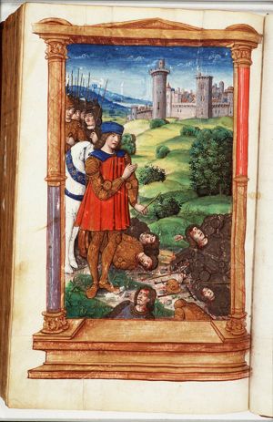 Octavian defeats the army of Mark Antony at Mutina (Modena)
