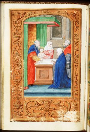 The presentation in the temple: Mary presents the Christ-child to Simeon