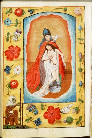 The Trinity: God the Father holding the body of Christ (Not Gottes)