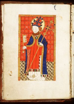 St. Peter holding a key and a cross-staff