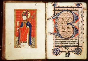 St. Peter holding a key and a cross-staff