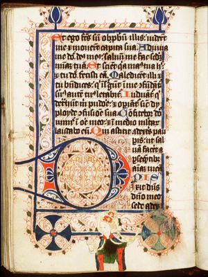 St. Cornelius, Bishop of Rome, holding a book and a hunting horn