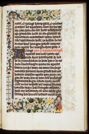 St. Bartholomew holding knife and a book