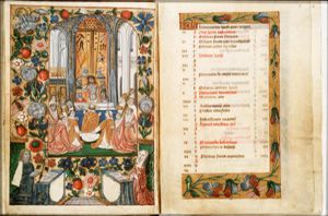 The mass of St. Gregory the Great: Christ appears on the altar