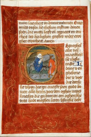 The Flight into Egypt: Mary, St. Joseph and the Christ-child on their way
