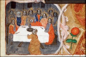 Last Supper: Christ and the apostles at table