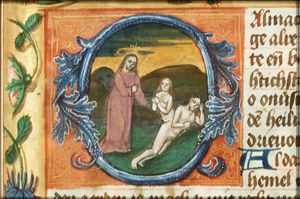 The Creation: God forms Eve from Adam's rib