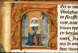 David playing the harp