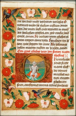 Christ-child blessing, as Salvator
