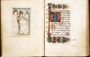 The circumcision of the Christ-child in the temple by a priest