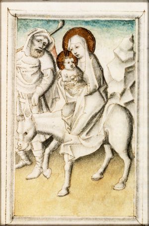 The Flight into Egypt: Mary, St. Joseph and the Christ-child on their way