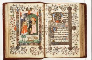 The Annunciation: Gabriel announces Christ's birth to Mary